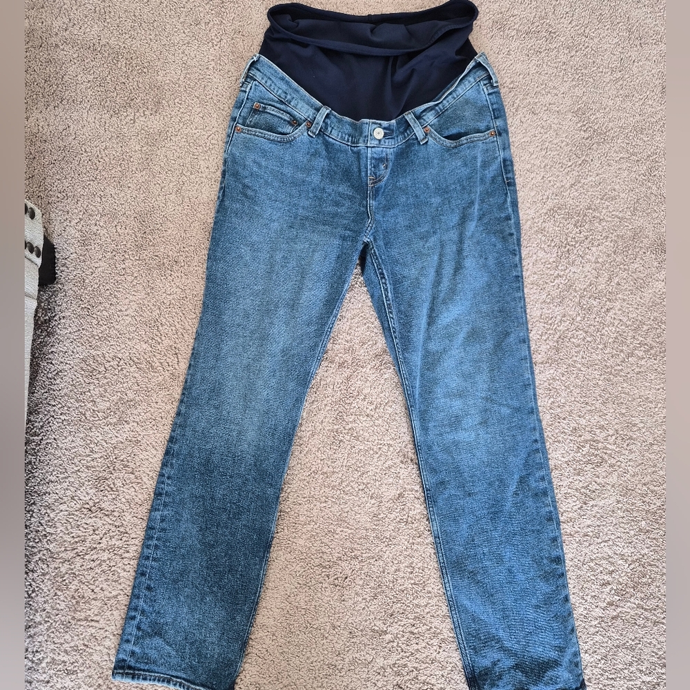 Abercrombie & Fitch Women's Straight Leg Blue Jeans